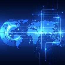 全球商業(yè)網(wǎng)絡(luò)科技感背景下的網(wǎng)絡(luò)信息處理